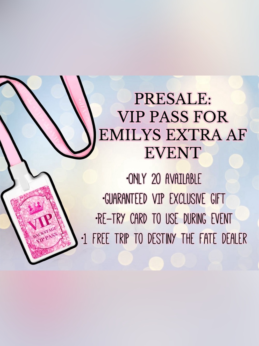Pre-Sale VIP Pass for Operation Extra AF